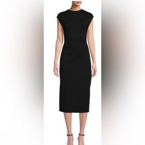 Calvin Klein Cap Sleeve Midi Sheath Dress
